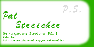 pal streicher business card